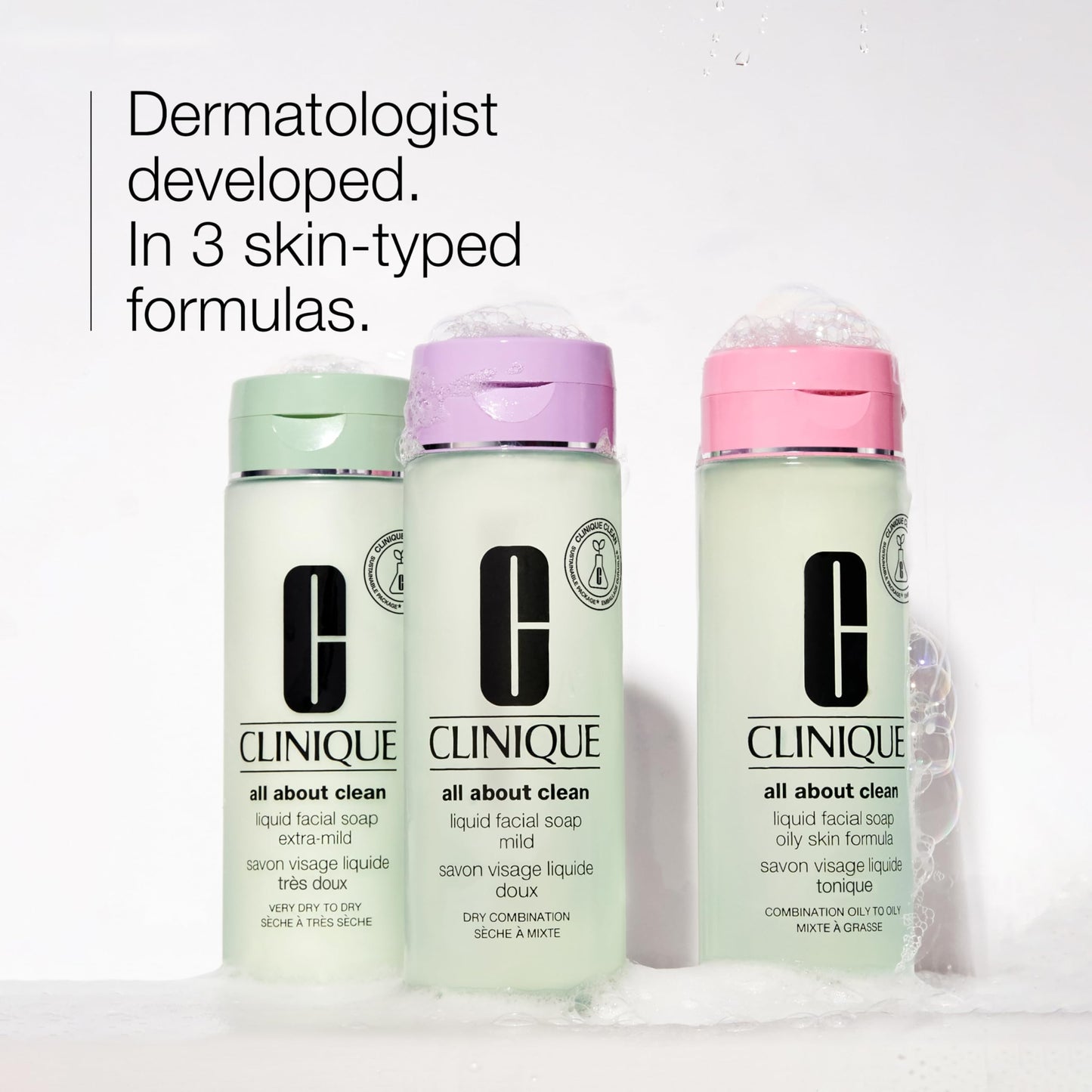 Clinique 3-Step liquid facial soap mild back label details