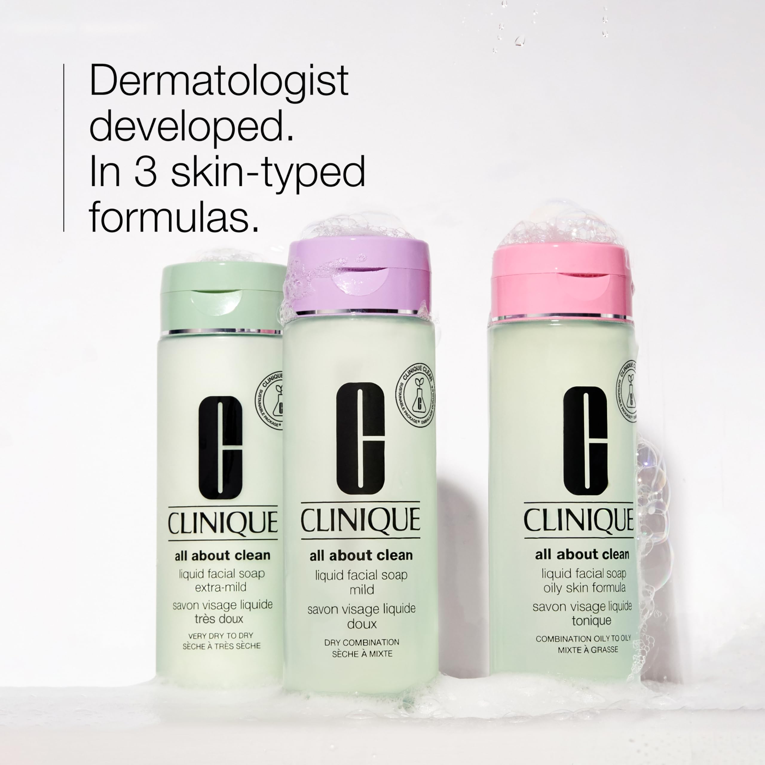 Clinique 3-Step liquid facial soap mild back label details