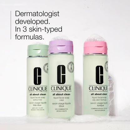 Clinique 3-Step liquid facial soap mild back label details