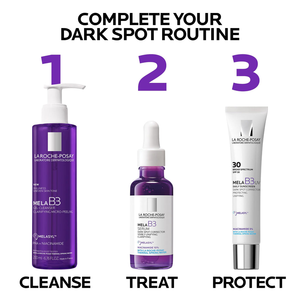 La Roche-Posay Mela B3 Gel Cleanser complete product arrangement