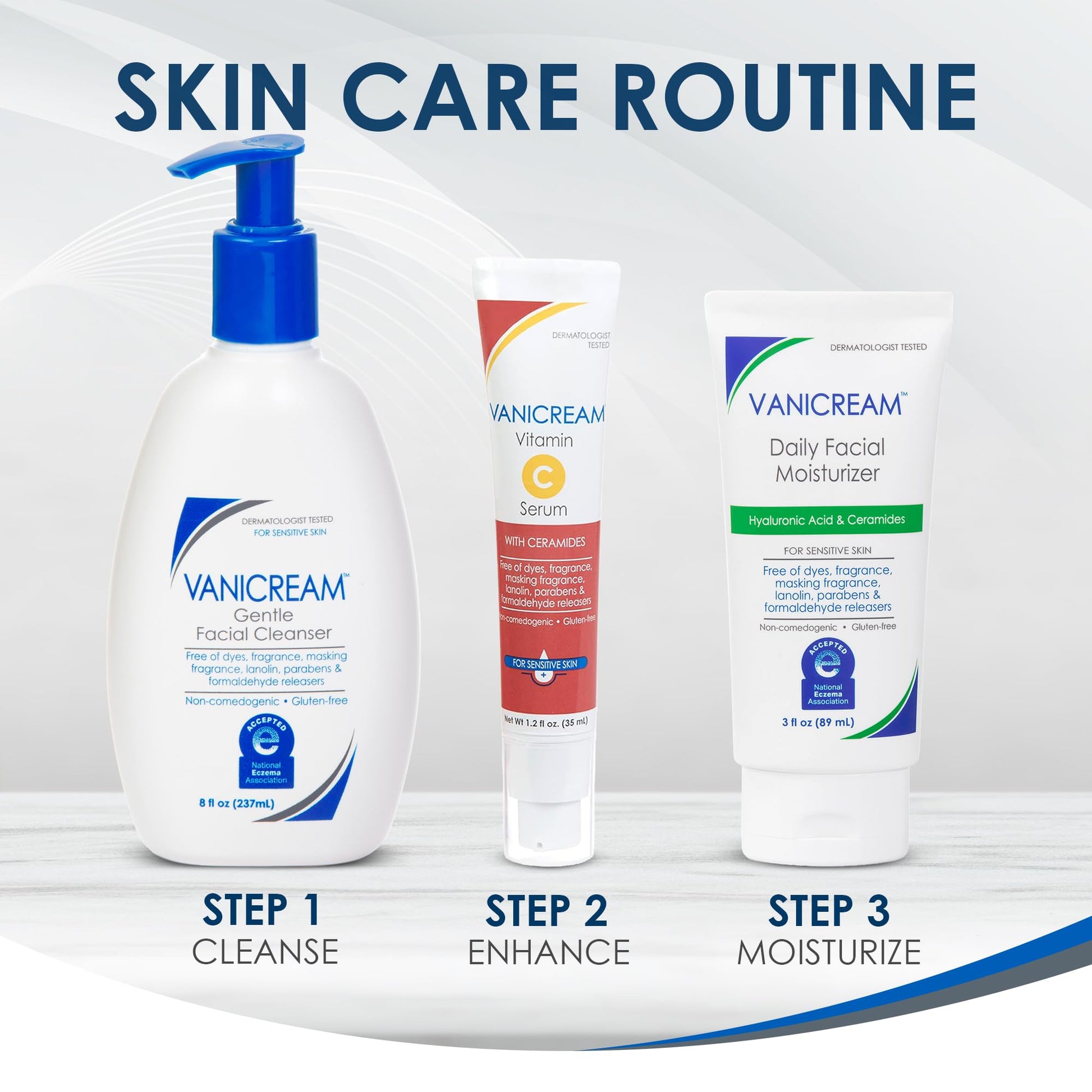 Vanicream daily facial moisturizer box and tube product display