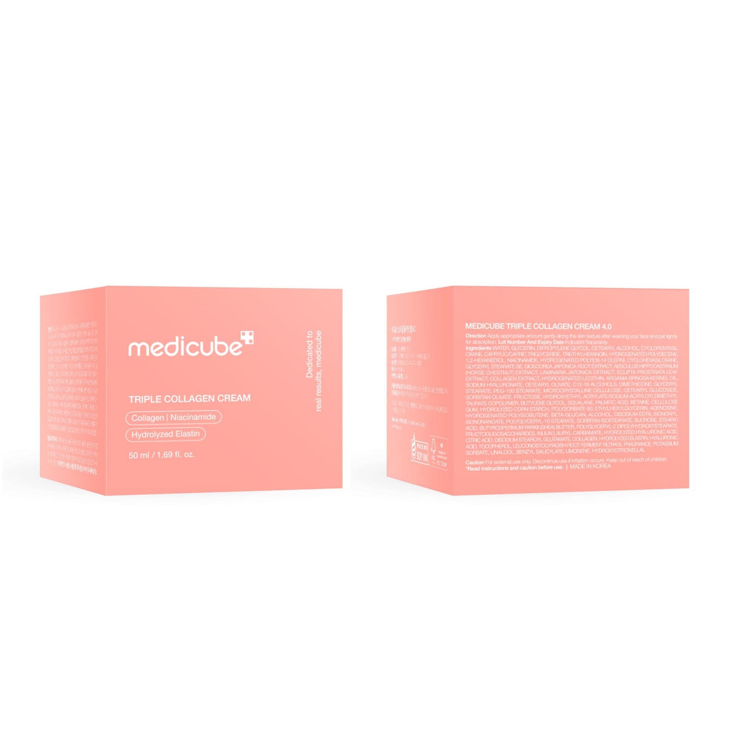 Medicube imported skincare moisturizer jar showing weight specifications and product details