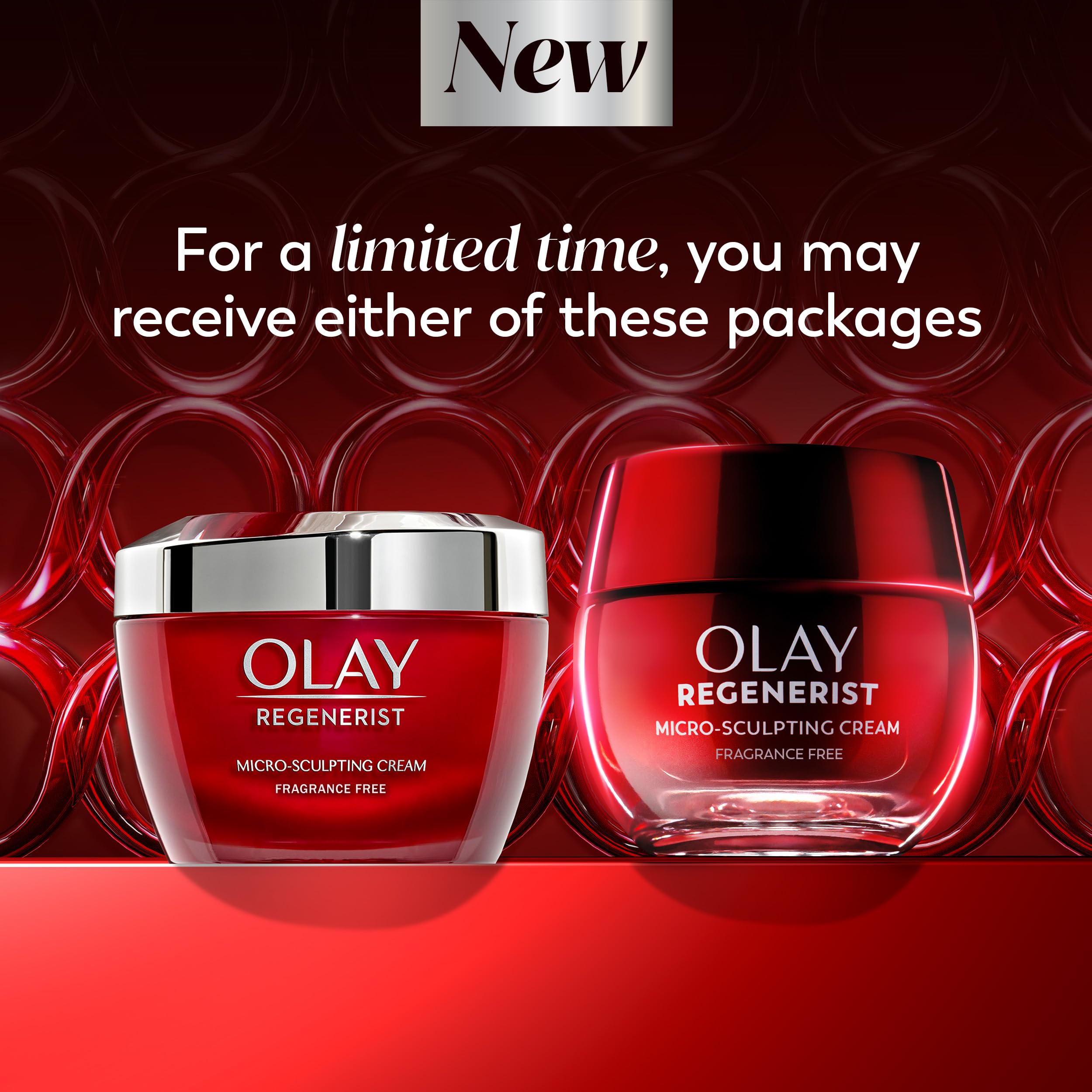 Olay anti wrinkle cream imported from USA top view displaying texture