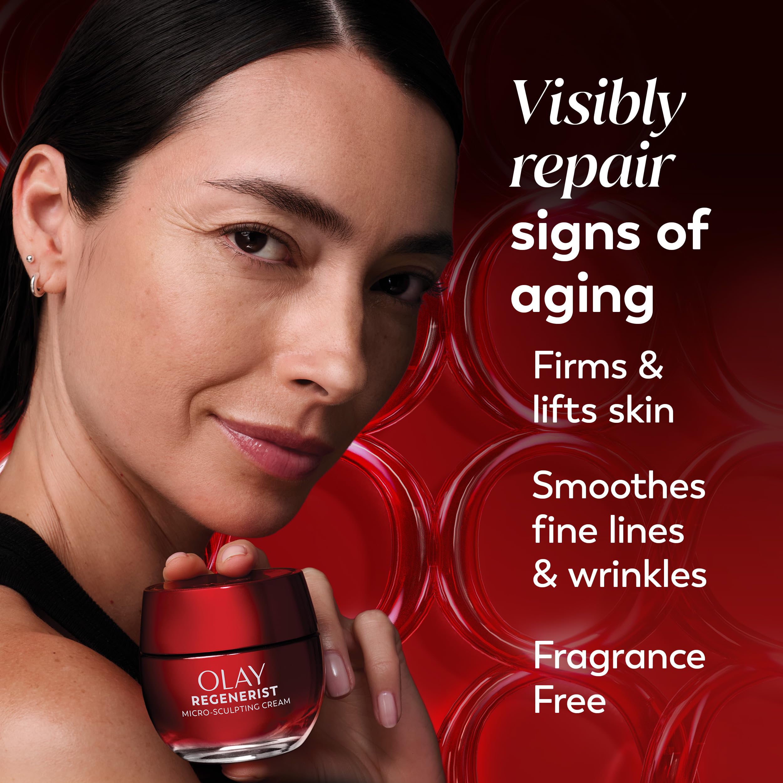 Fragrance free hyaluronic acid face moisturizer jar side perspective