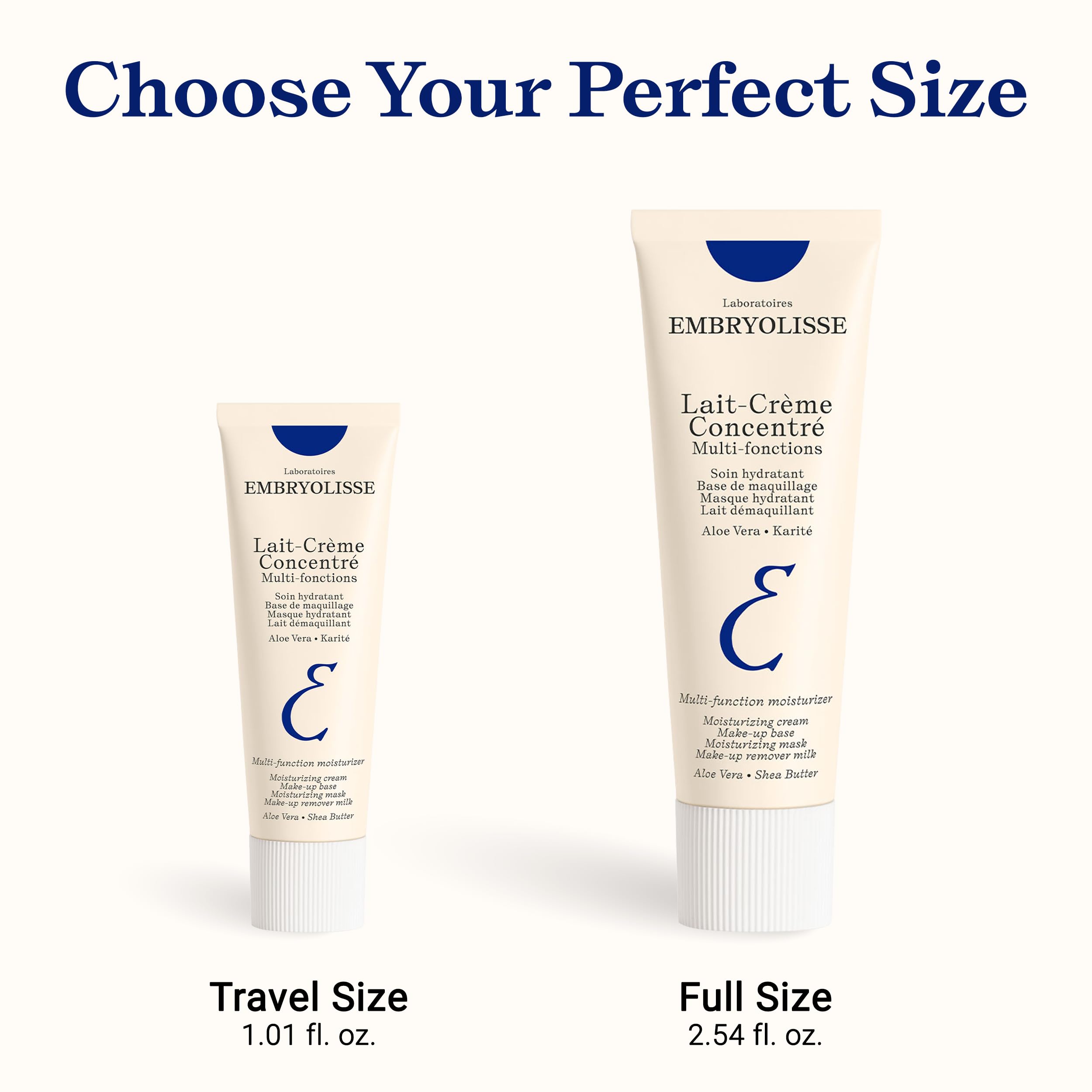 Back view of the Embryolisse daily cream tube showcasing the official list of ingredients including shea butter