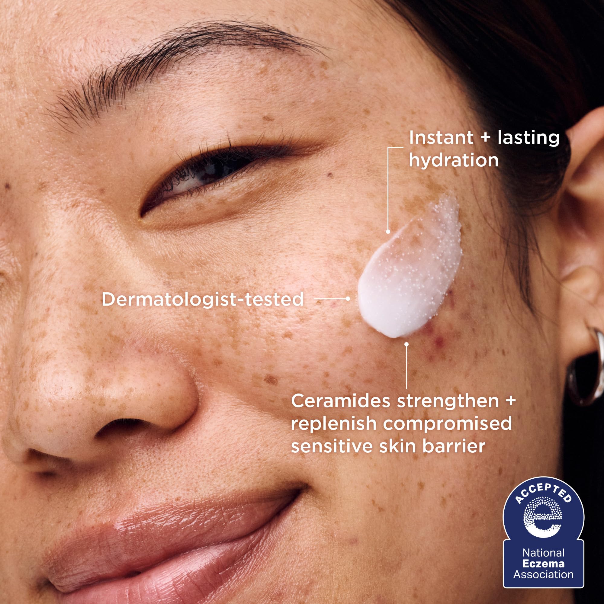 Aestura ceramide capsule facial moisturizer showing the texture of the cream