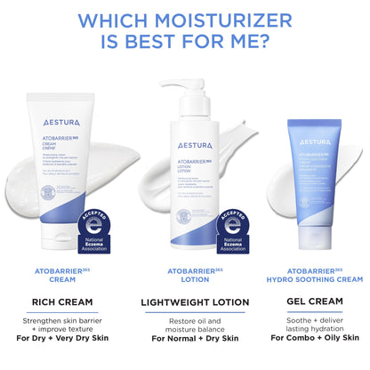 Aestura triple lipid complex moisturizing cream with protective lid open