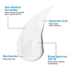 CeraVe AM facial moisturizing lotion pump dispenser close up