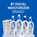 CeraVe AM facial moisturizing lotion scale reference in hand