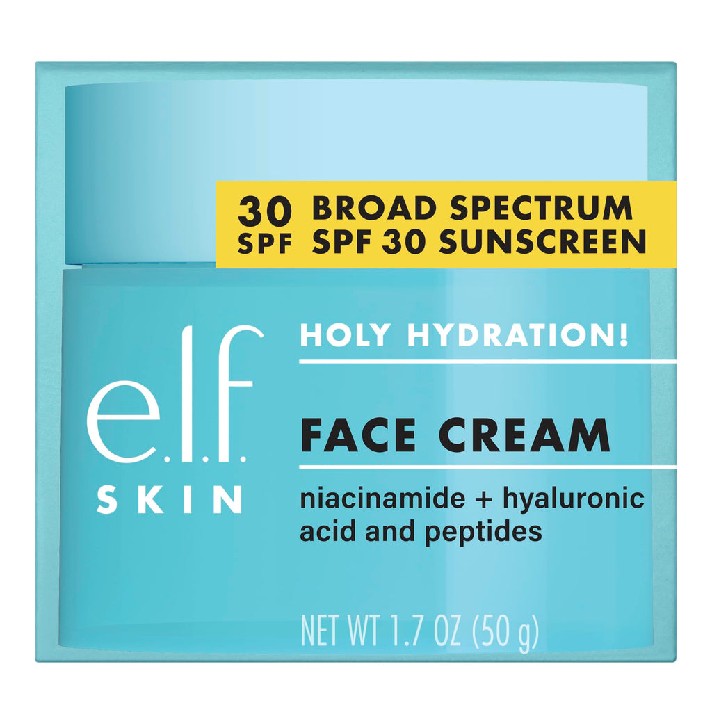 E.l.f. face cream with SPF 30 lifestyle application shot