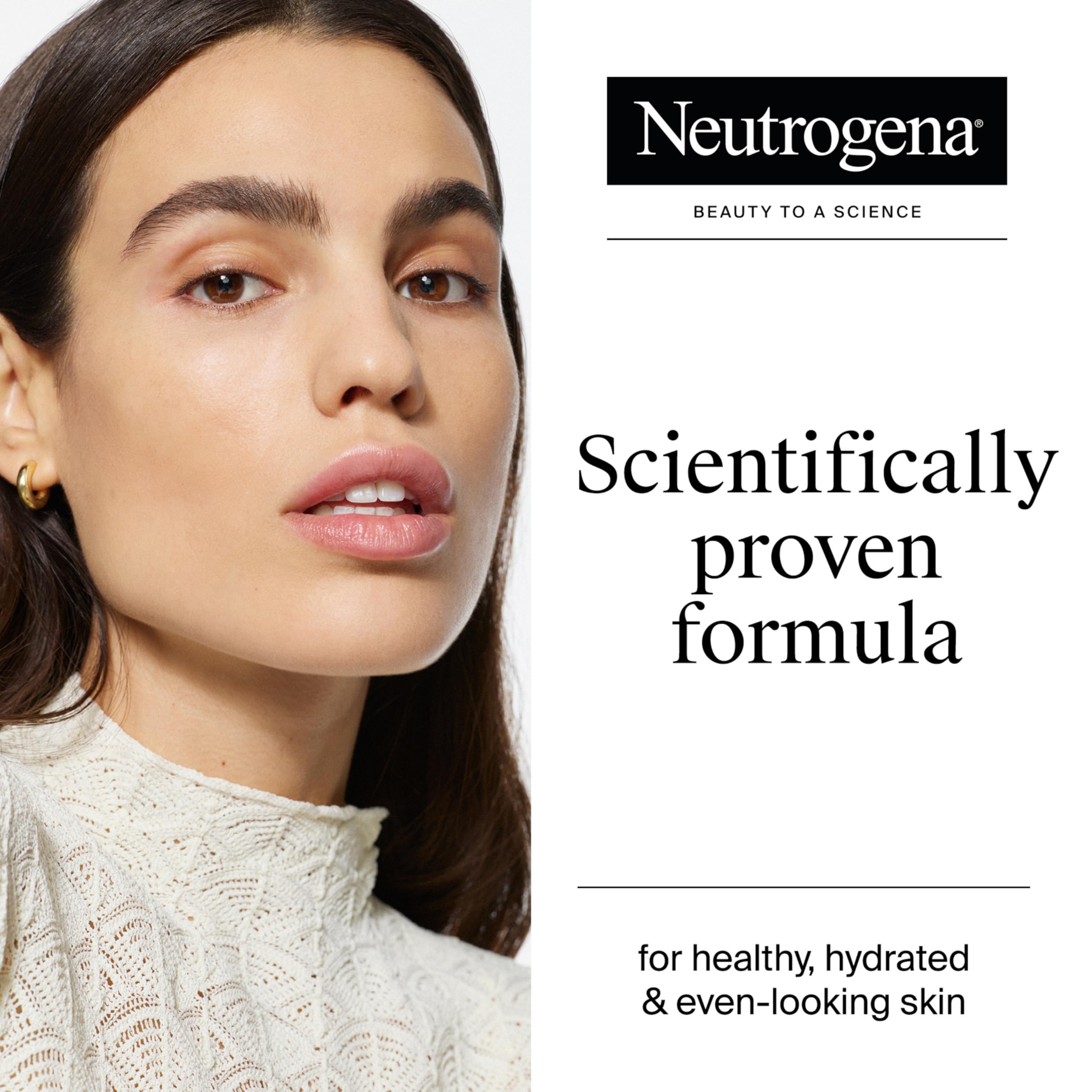 Neutrogena anti aging night cream open jar displaying the rich creamy white texture