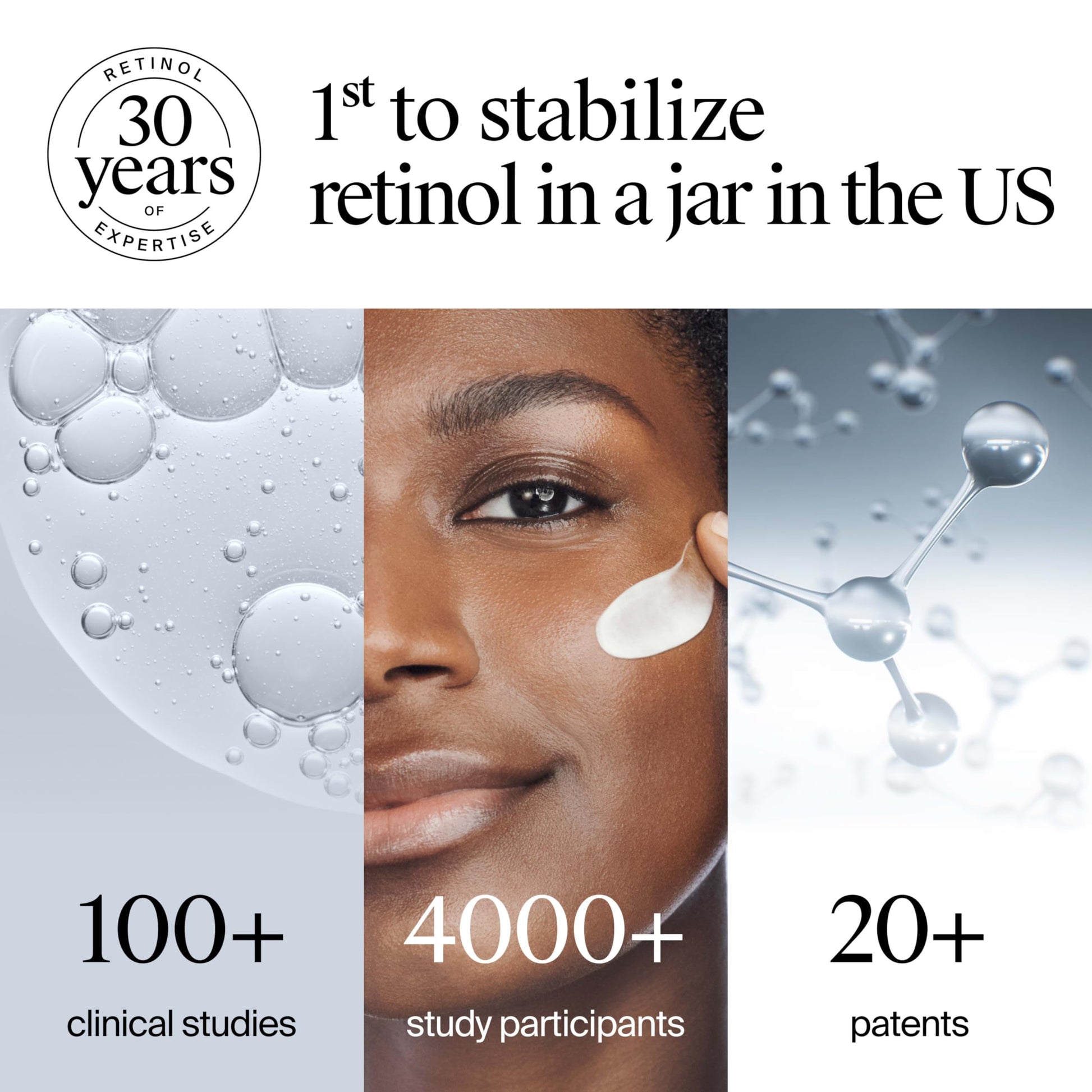Anti aging retinol face cream for fine lines and dark spots
