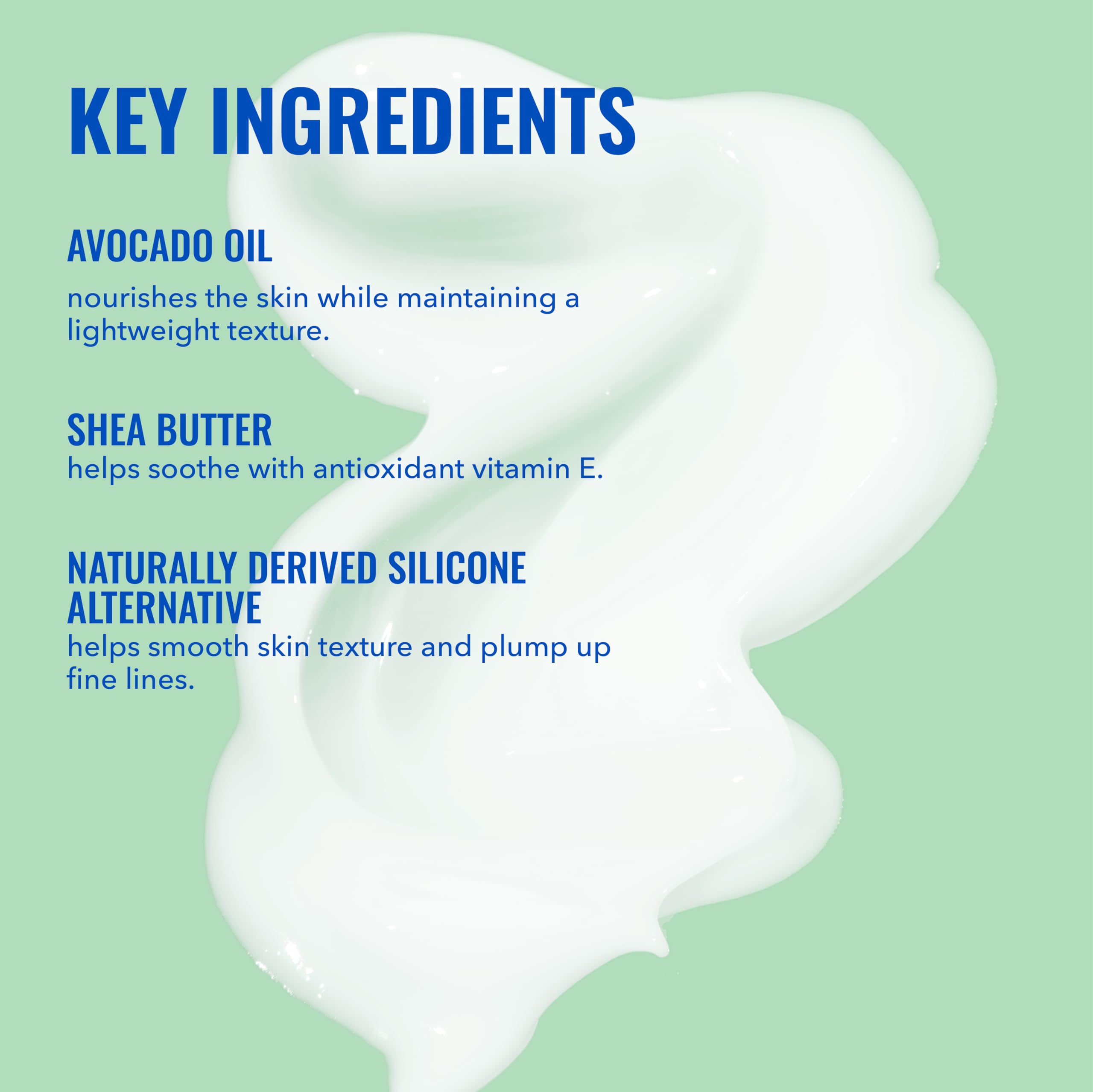 Lightweight Daily Moisturizer facial lotion texture layout on a clean background
