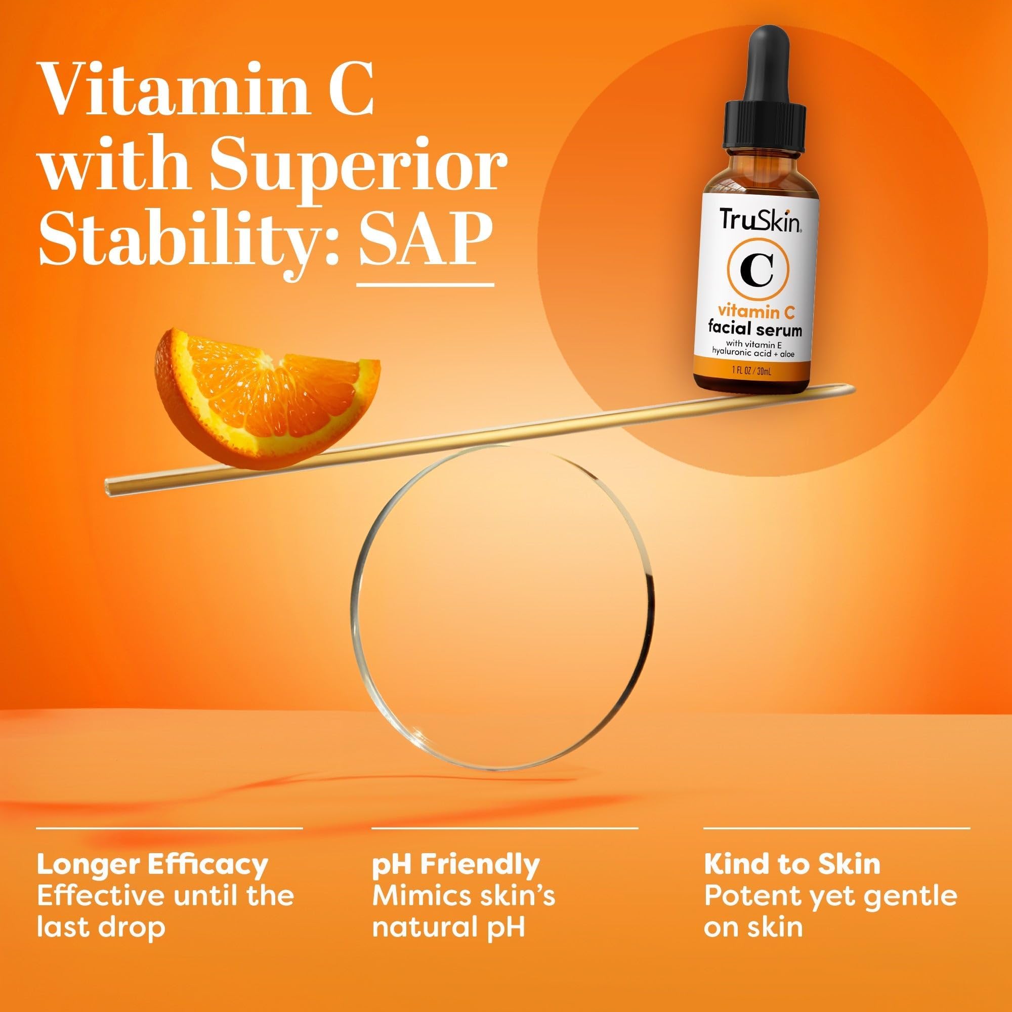 Applying TruSkin brightening serum drops onto clean fingertips for a daily skincare routine