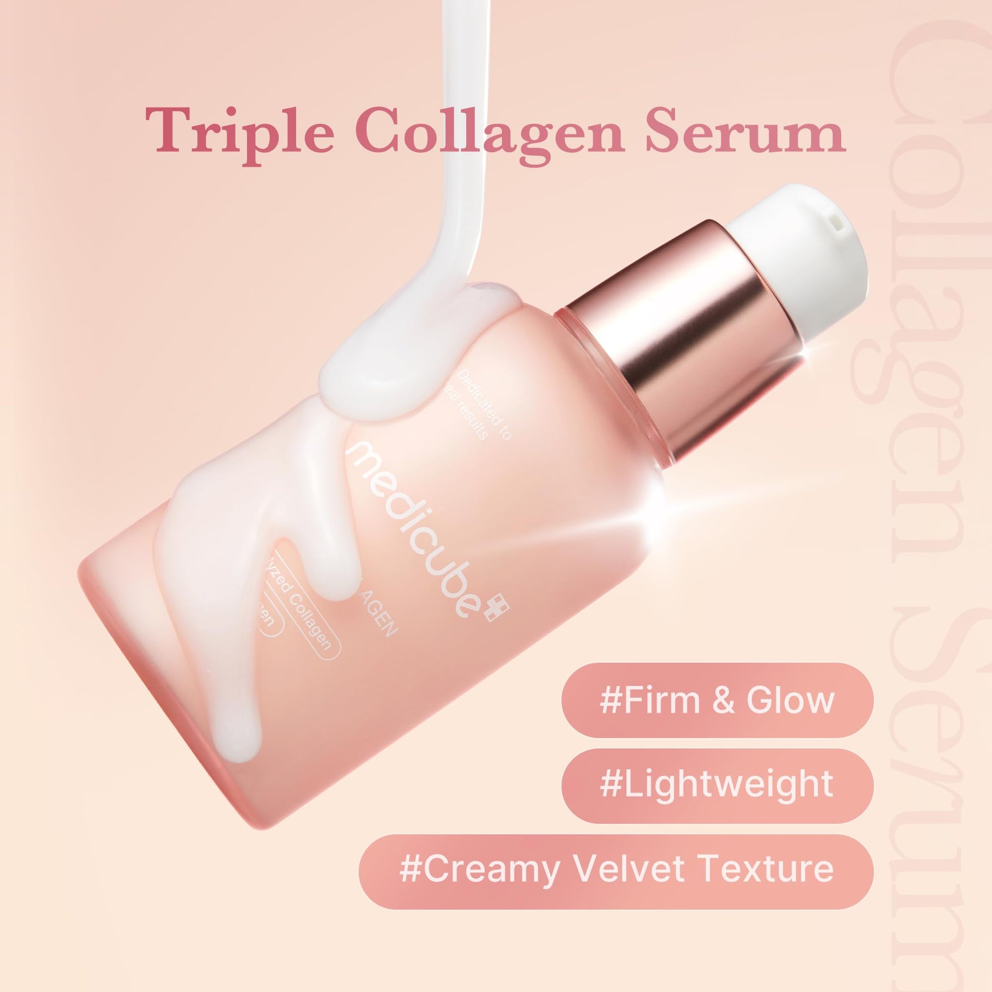 Medicube Triple Collagen Serum 1.85 fluid ounces packaging showing ingredients