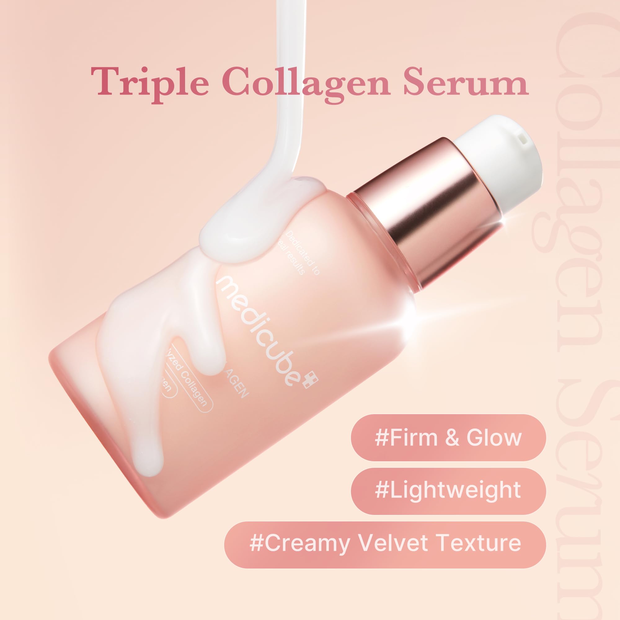 Medicube Triple Collagen Serum 1.85 fluid ounces packaging showing ingredients