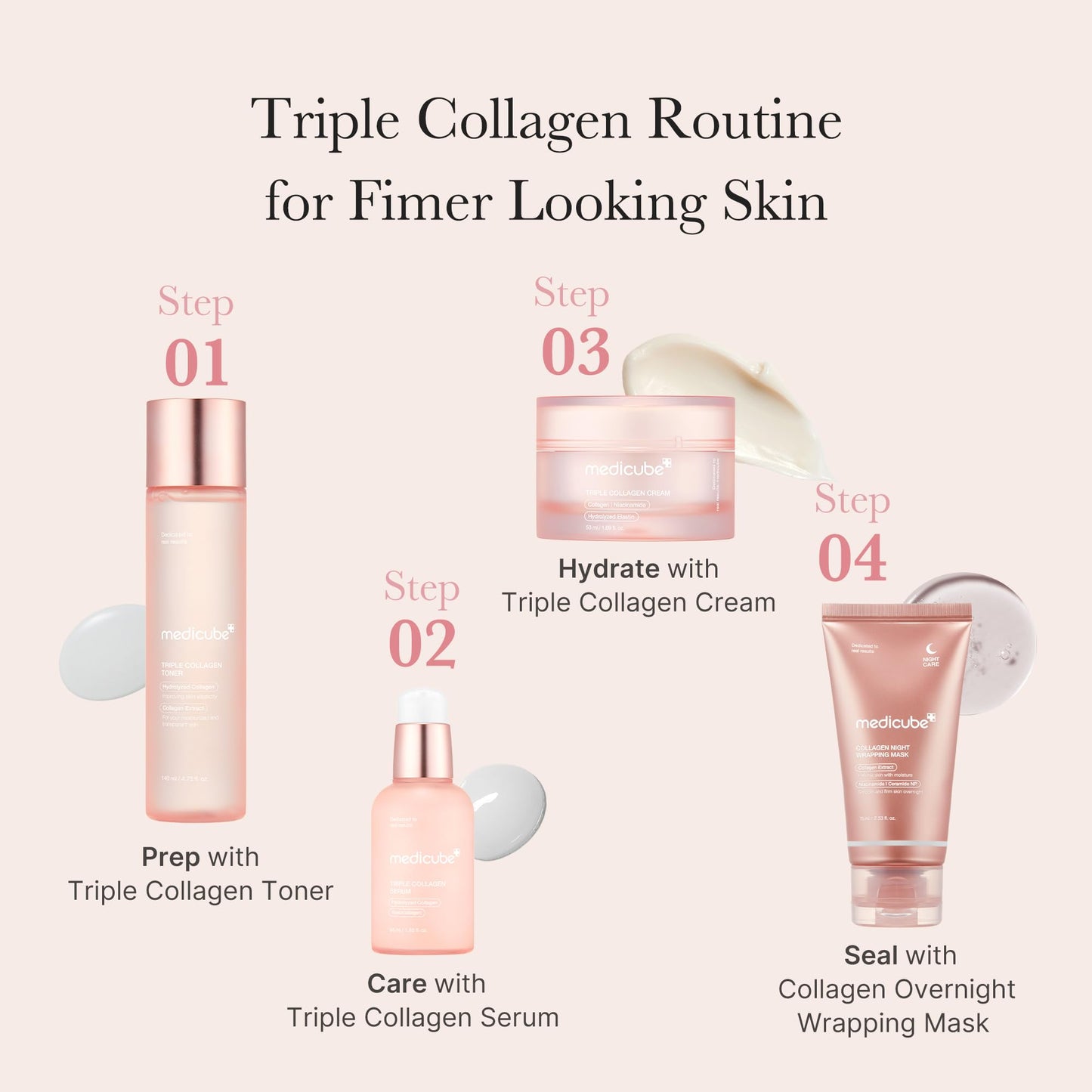 Medicube Triple Collagen Complex serum formulation droplet view