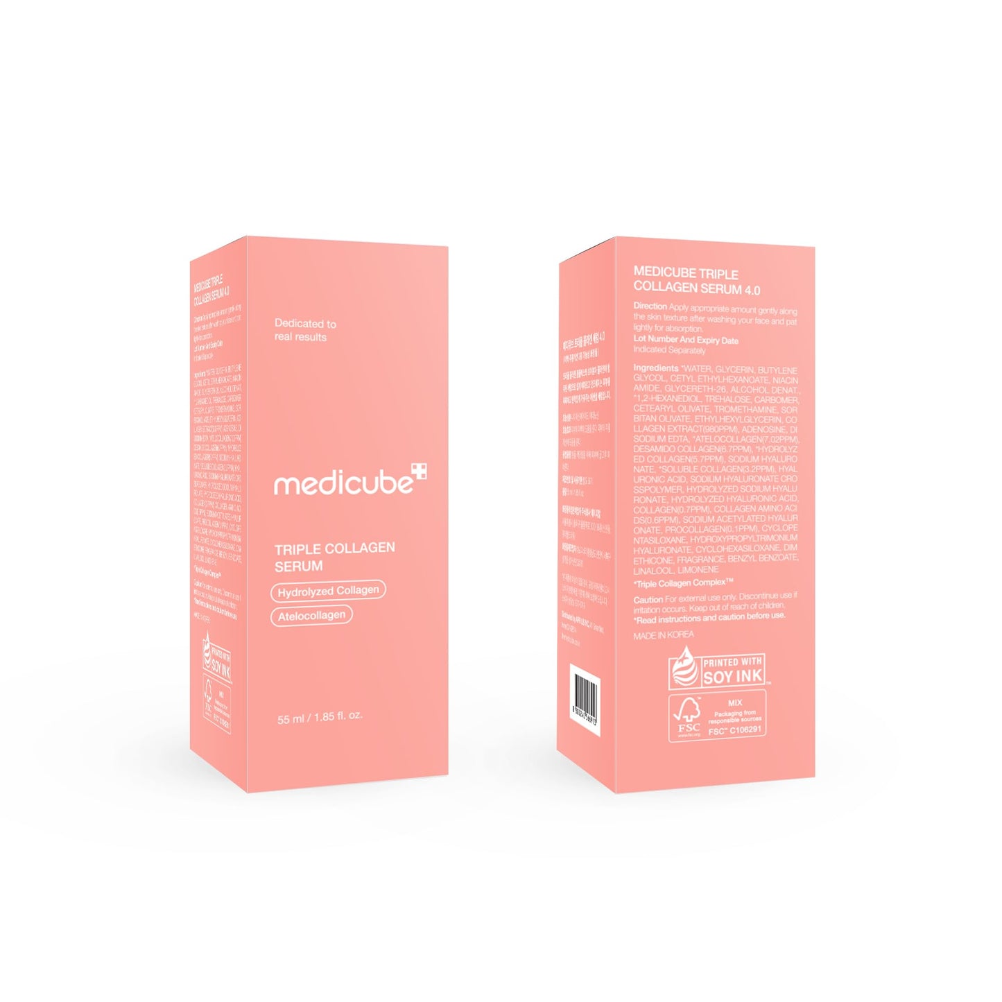 Medicube Triple Collagen Serum pump dispenser and cap close up