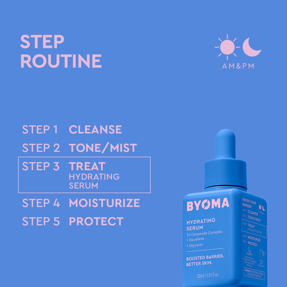 Byoma Hydrating Serum bottle side profile
