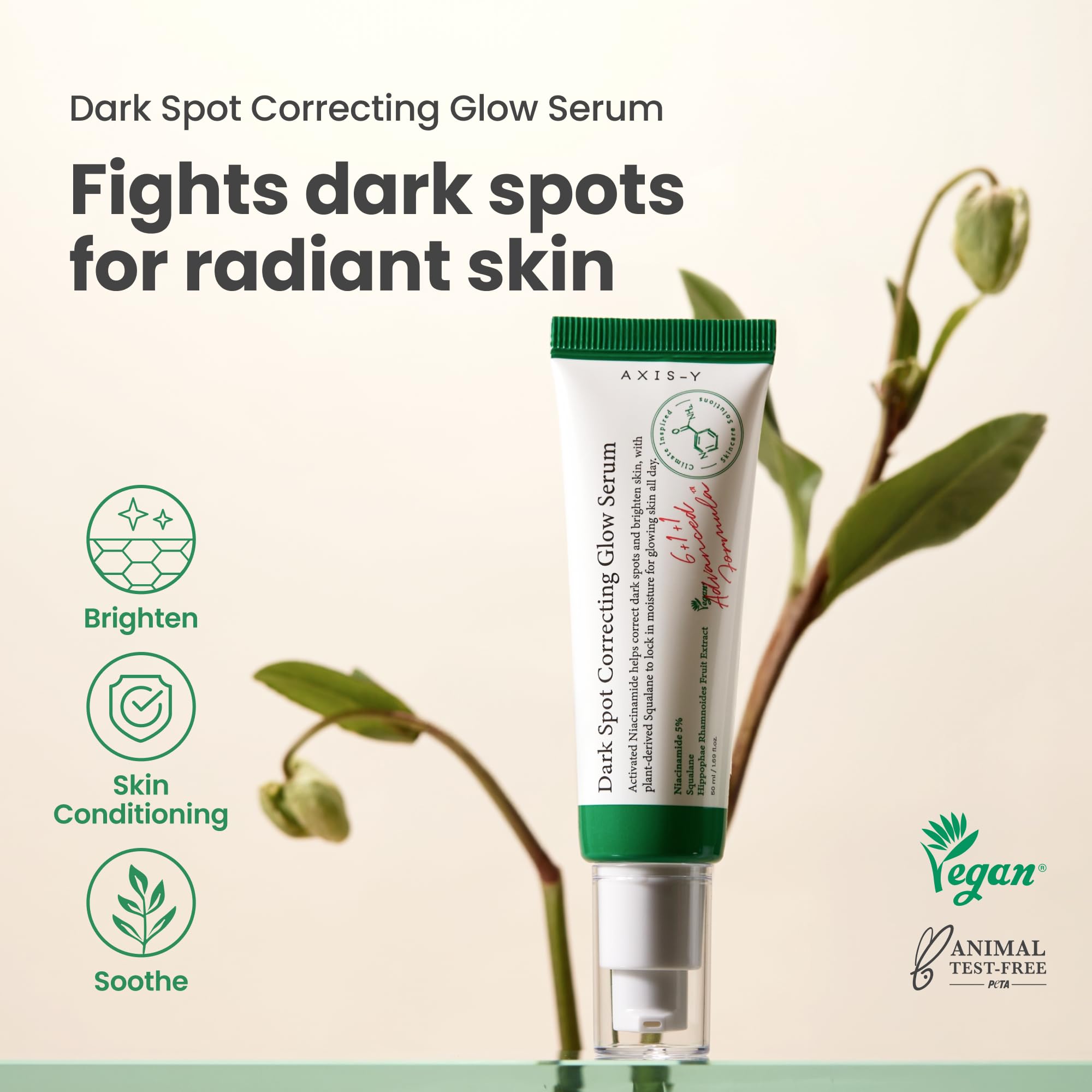 AXIS-Y Niacinamide serum packaging showcasing the authentic clean K-beauty formula.