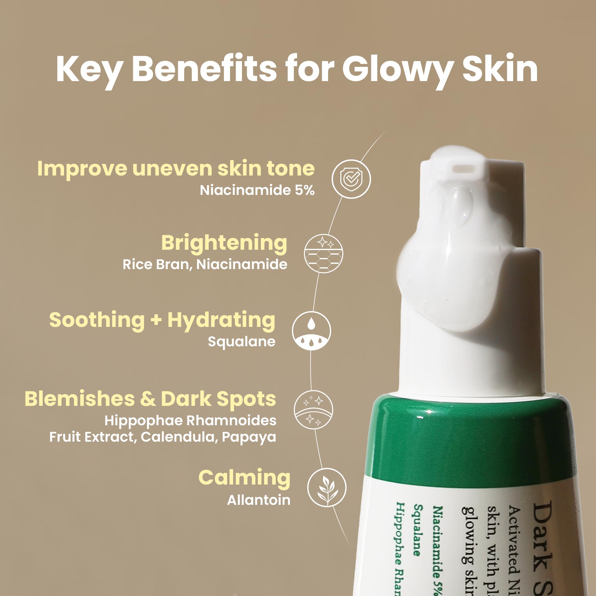 Five percent Niacinamide serum bottle standing upright against a clean background.