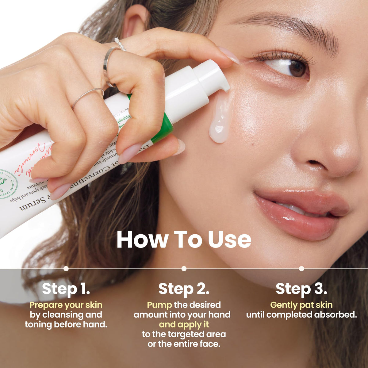 Axis-Y facial serum container with cap off