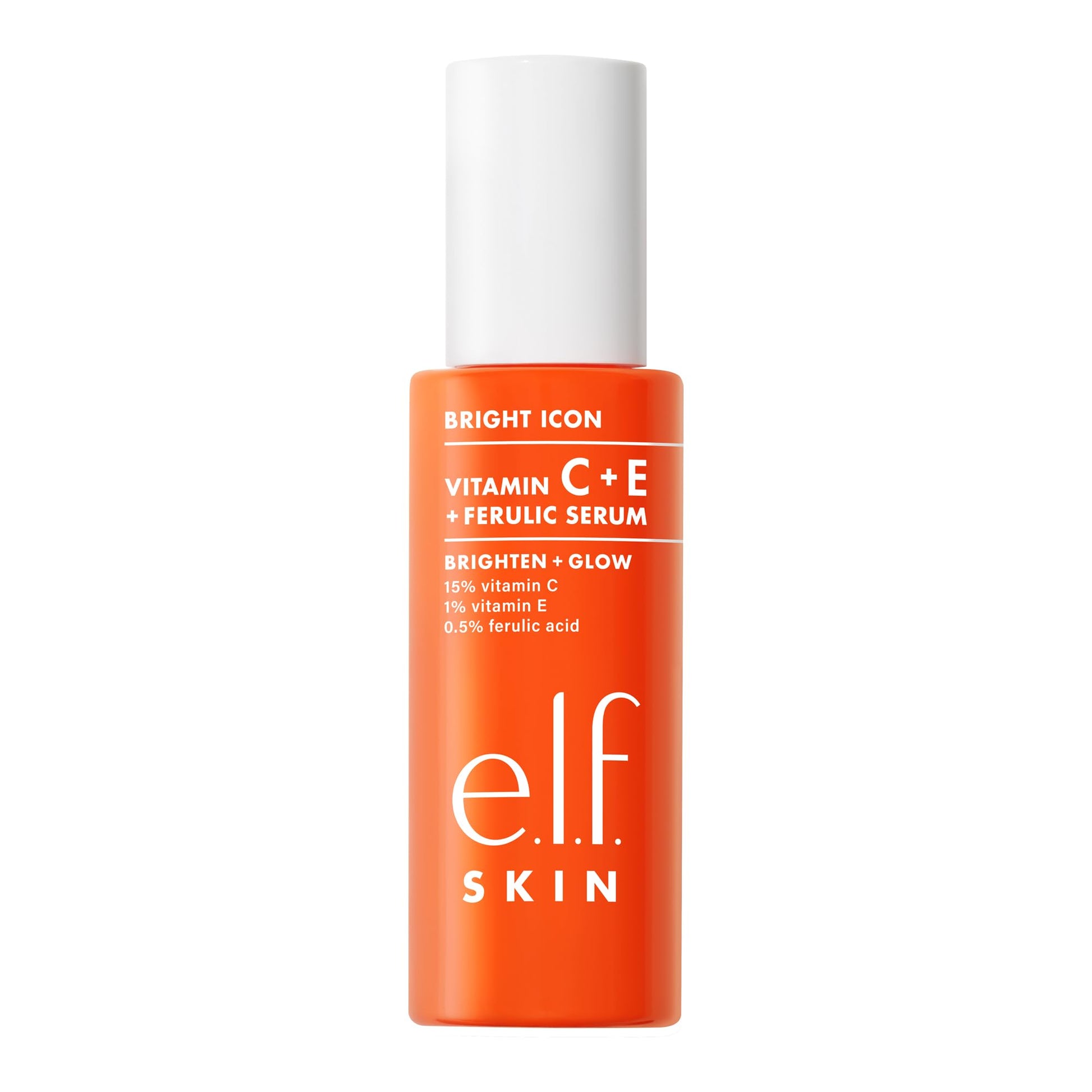 e.l.f. Cosmetics non greasy brightening face serum texture drop on glass surface