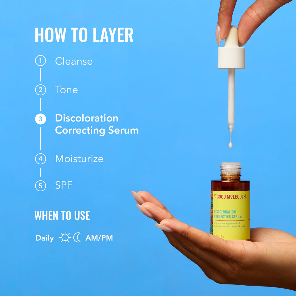 Good Molecules Discoloration Correcting Serum lifestyle setting on vanity