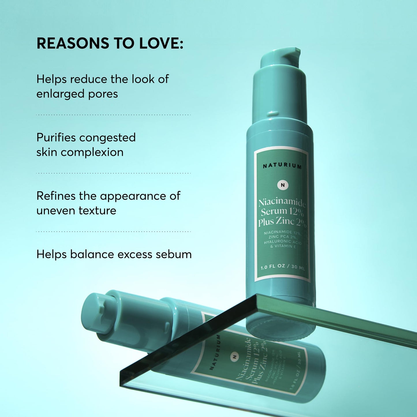 Naturium oil control facial serum consistency texture and packaging details