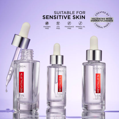 Authentic L'Oreal Paris hyaluronic acid anti wrinkle formula clear gel detail