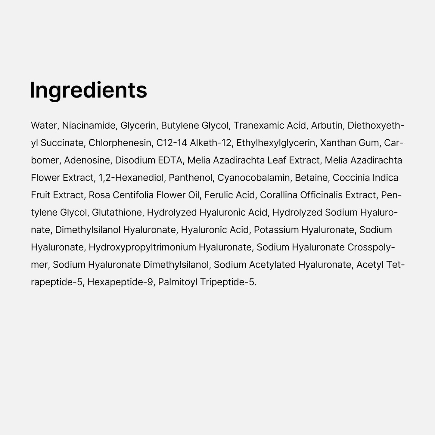 Medicube TXA Niacinamide 1.01 fluid ounce bottle showing ingredient details
