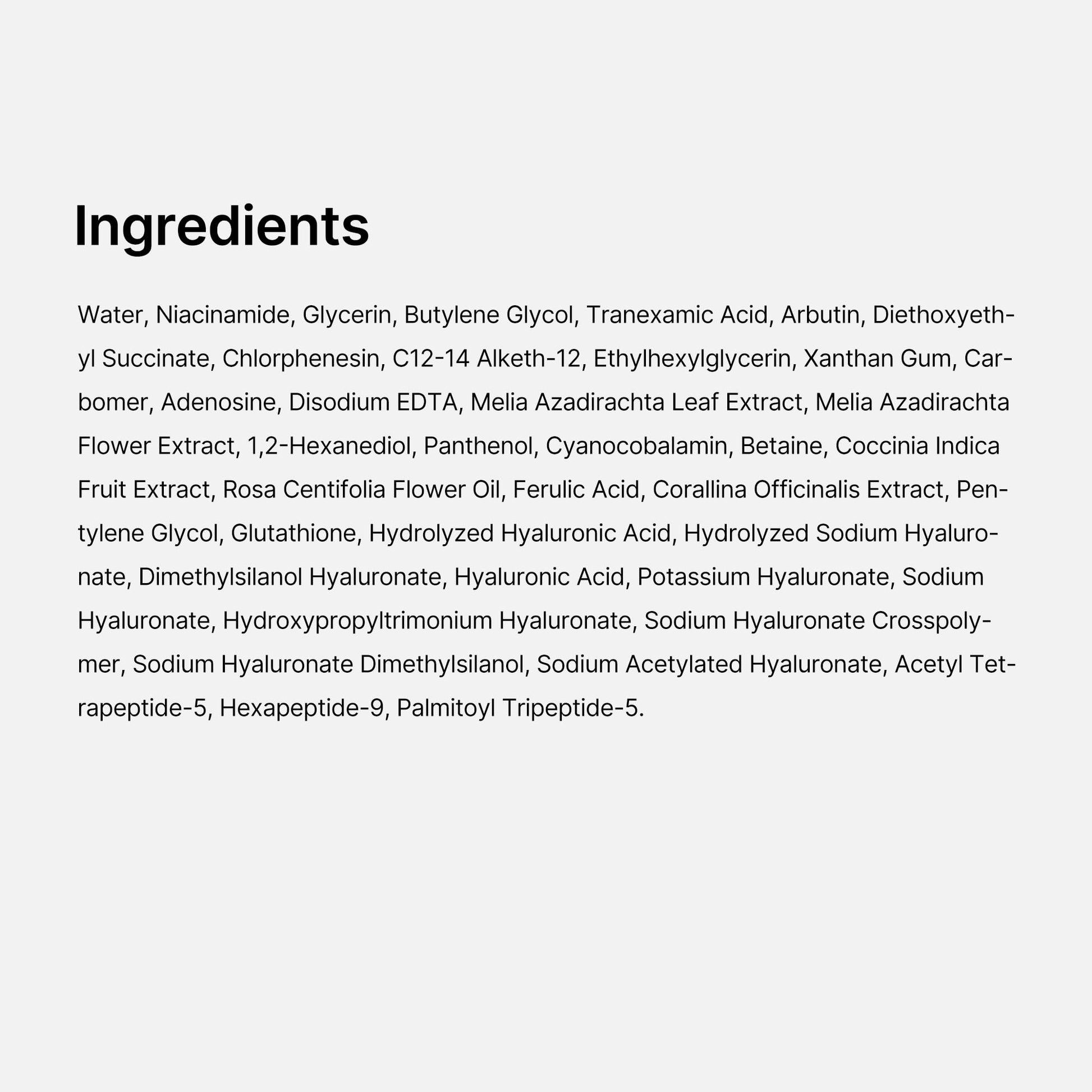 Medicube TXA Niacinamide 1.01 fluid ounce bottle showing ingredient details