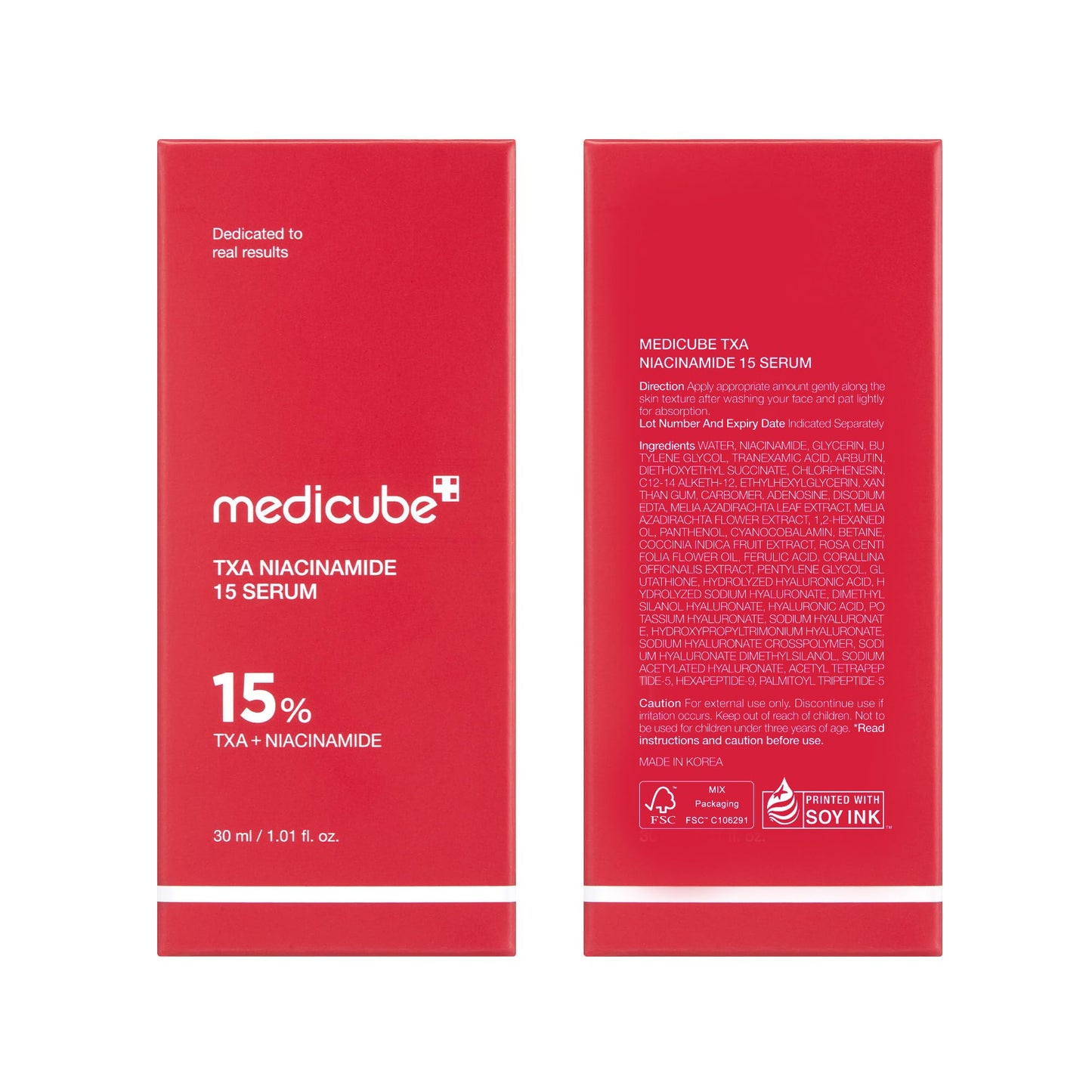 Medicube anti blemishes facial serum container demonstrating premium skincare design