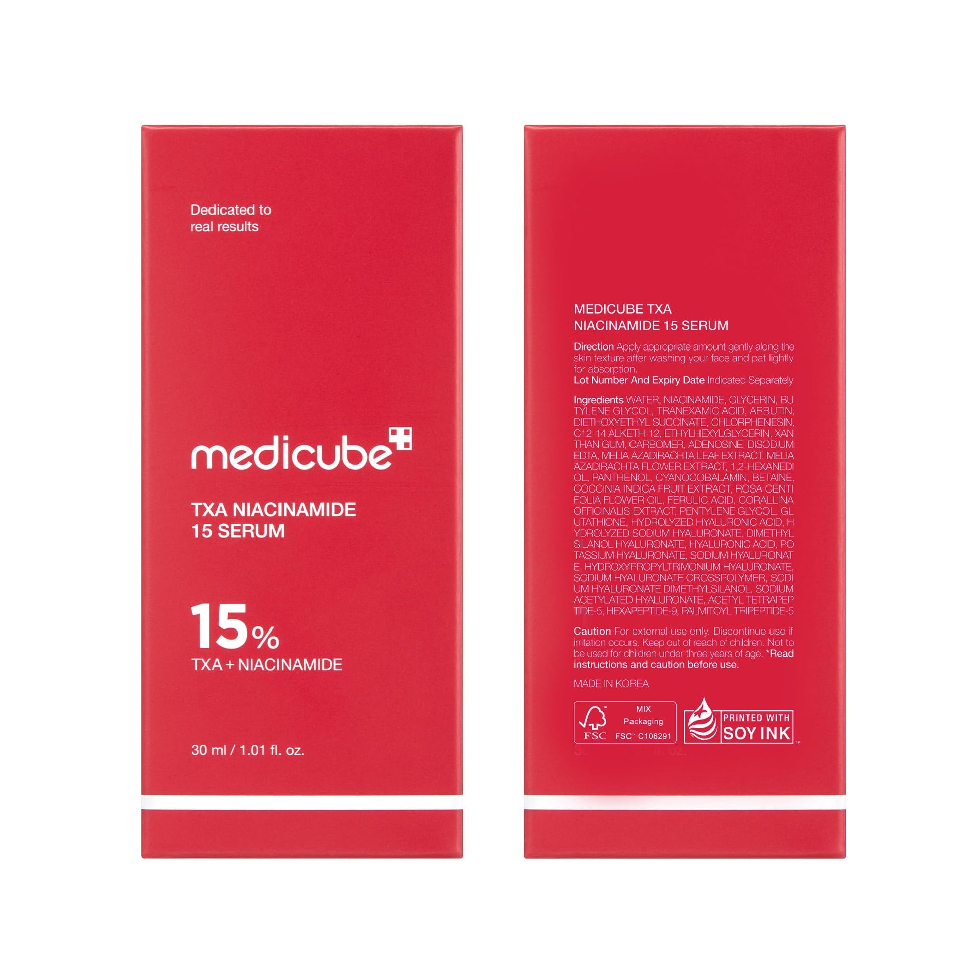 Medicube anti blemishes facial serum container demonstrating premium skincare design