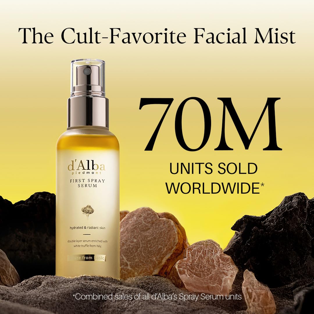 Close up of D'alba White Truffle Serum mist bottle
