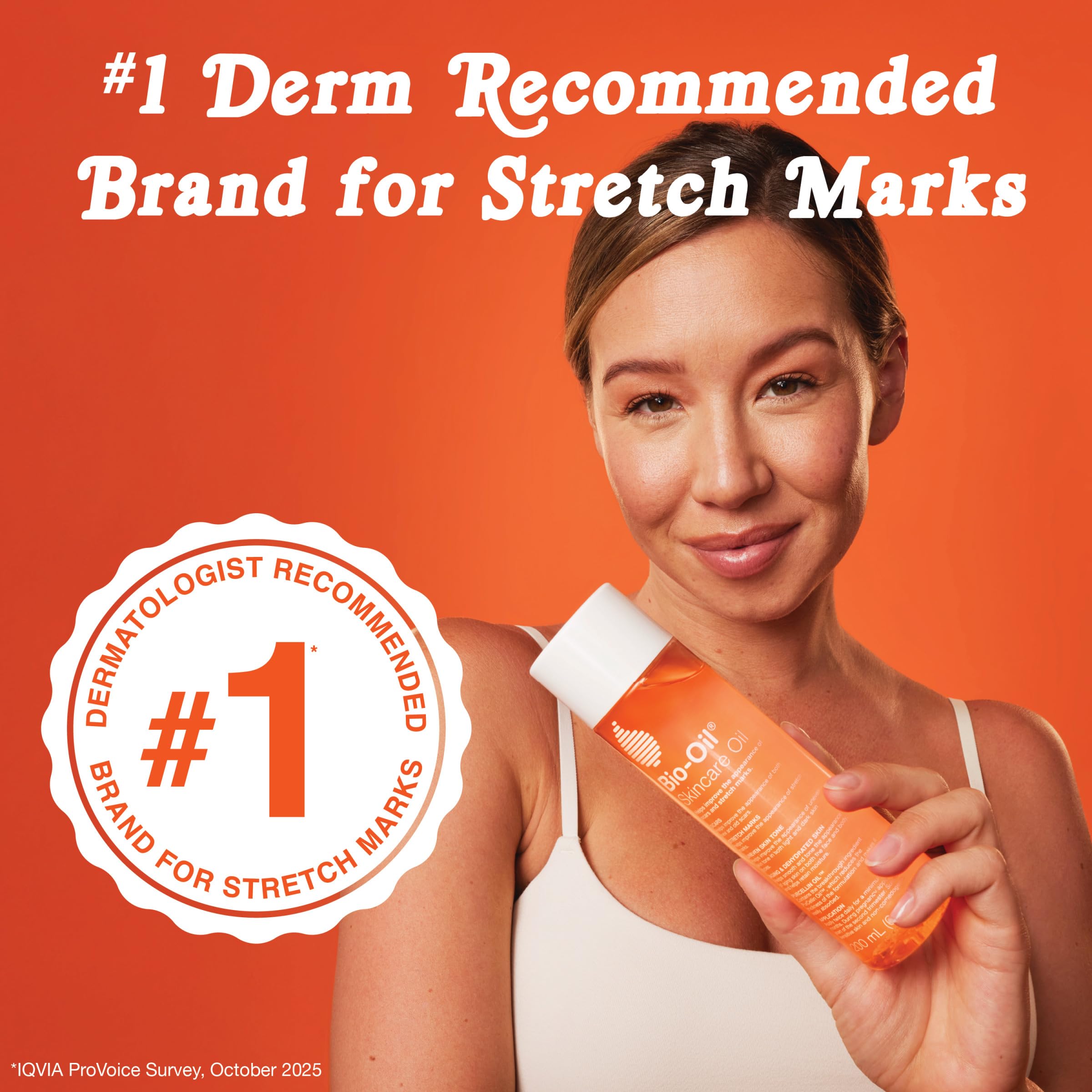Bio-Oil bottle showing skincare benefits for scars and stretch marks