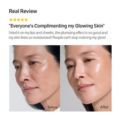K beauty anti aging serum showing 300 dalton low molecular weight collagen technology