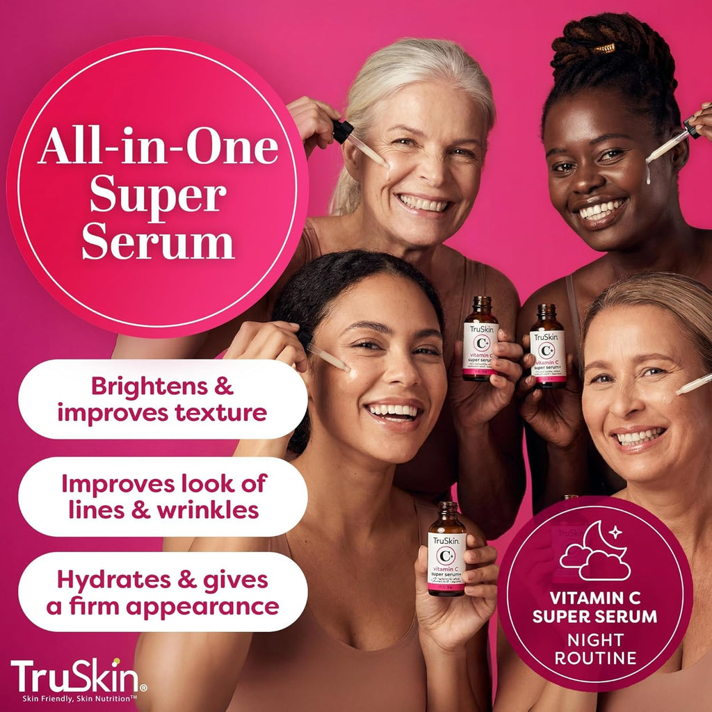 TruSkin Vitamin C Super Serum ingredients label close up