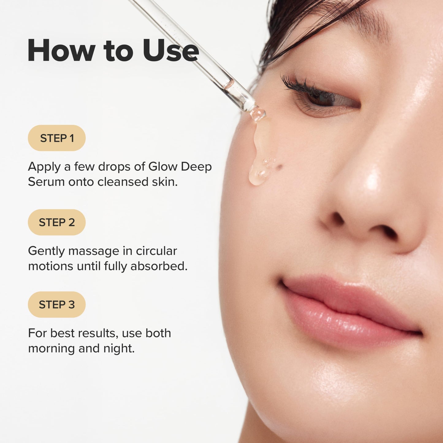 Brightening face serum containing sixty eight percent rice bran water for hydration