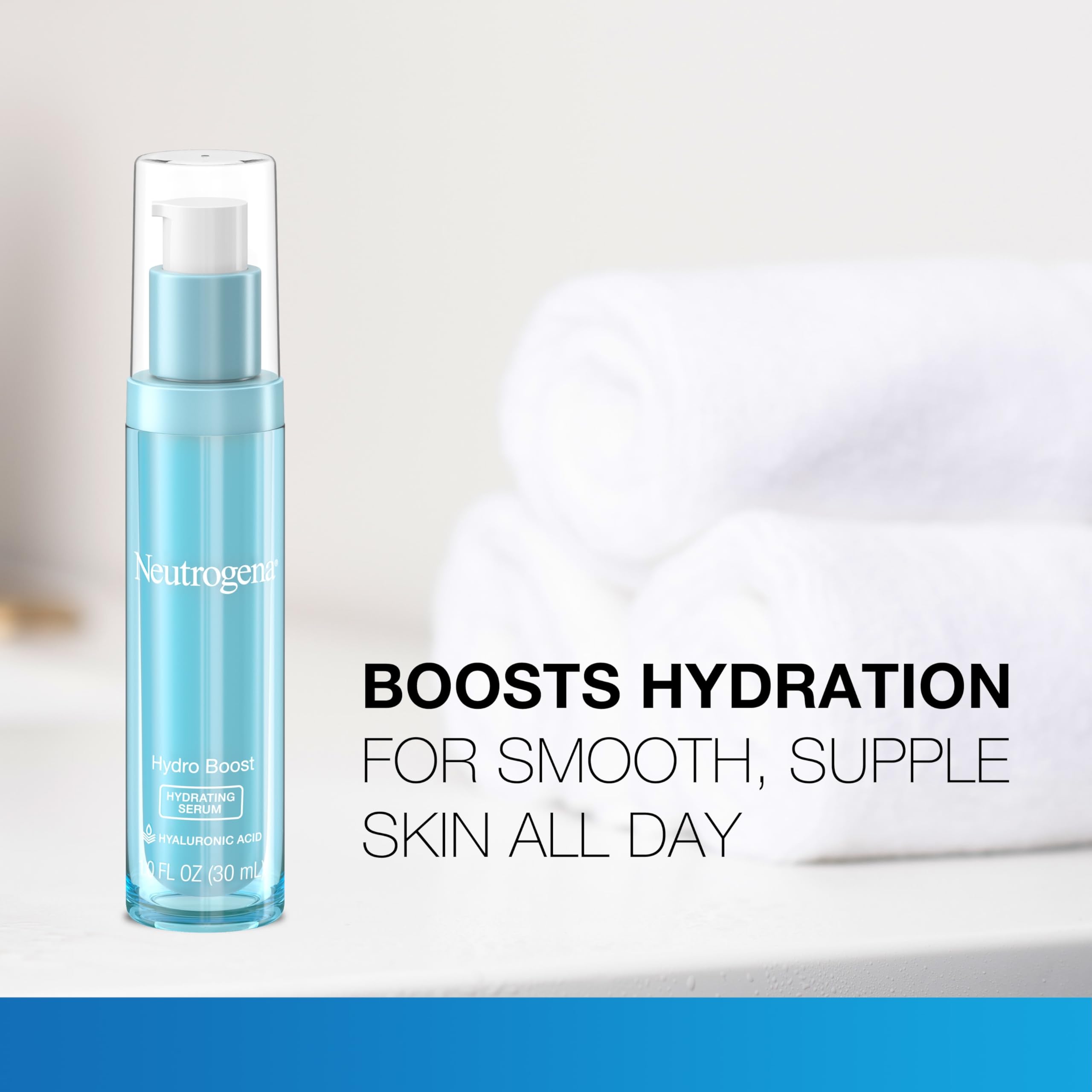 USA imported Neutrogena hyaluronic acid serum bottle for glowing complexion