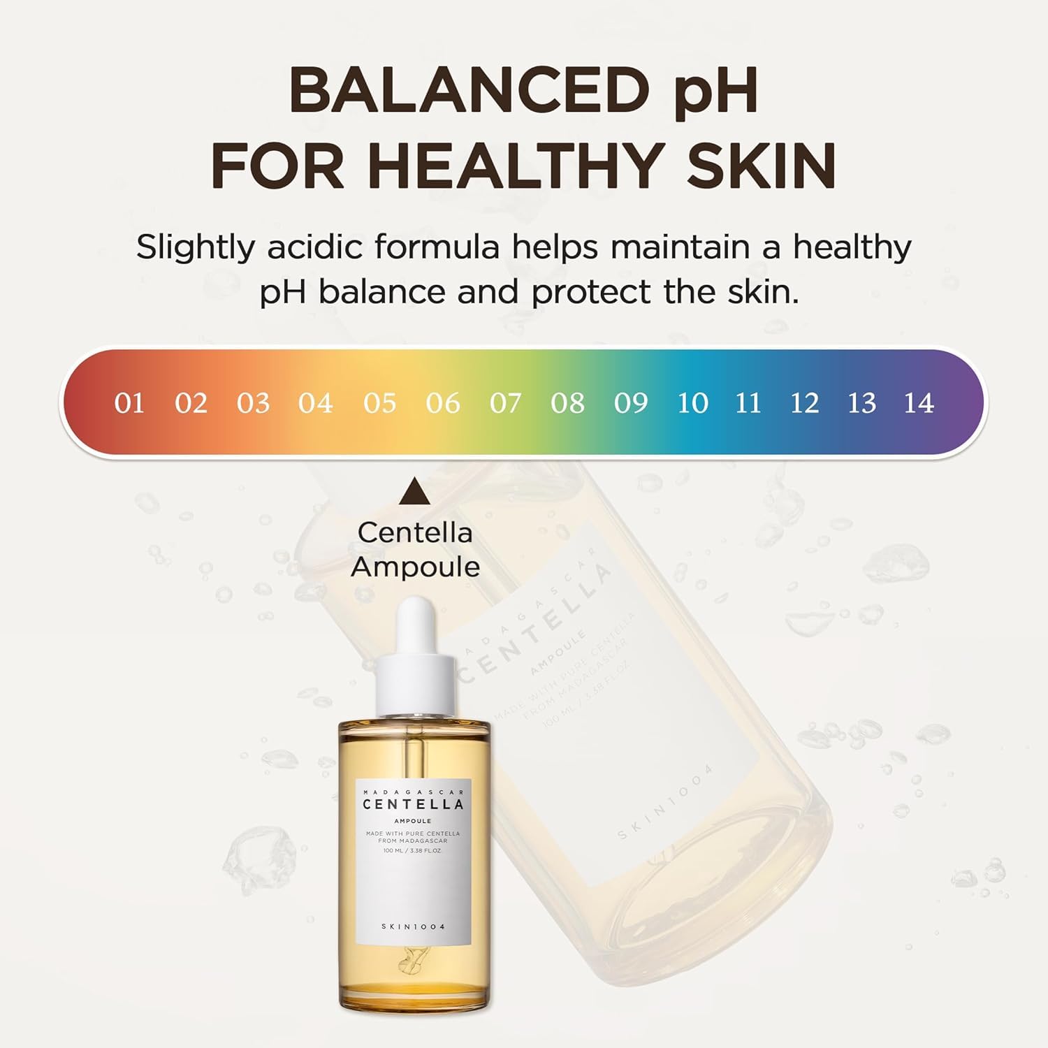 Clear glass dropper dispensing the fragrance-free Korean skincare serum for acne-prone skin