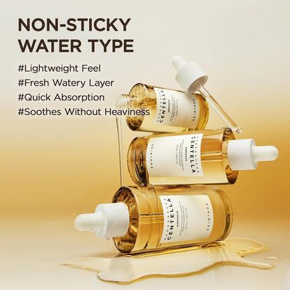 Side profile of the 100ml SKIN1004 calming face serum highlighting its clean formula