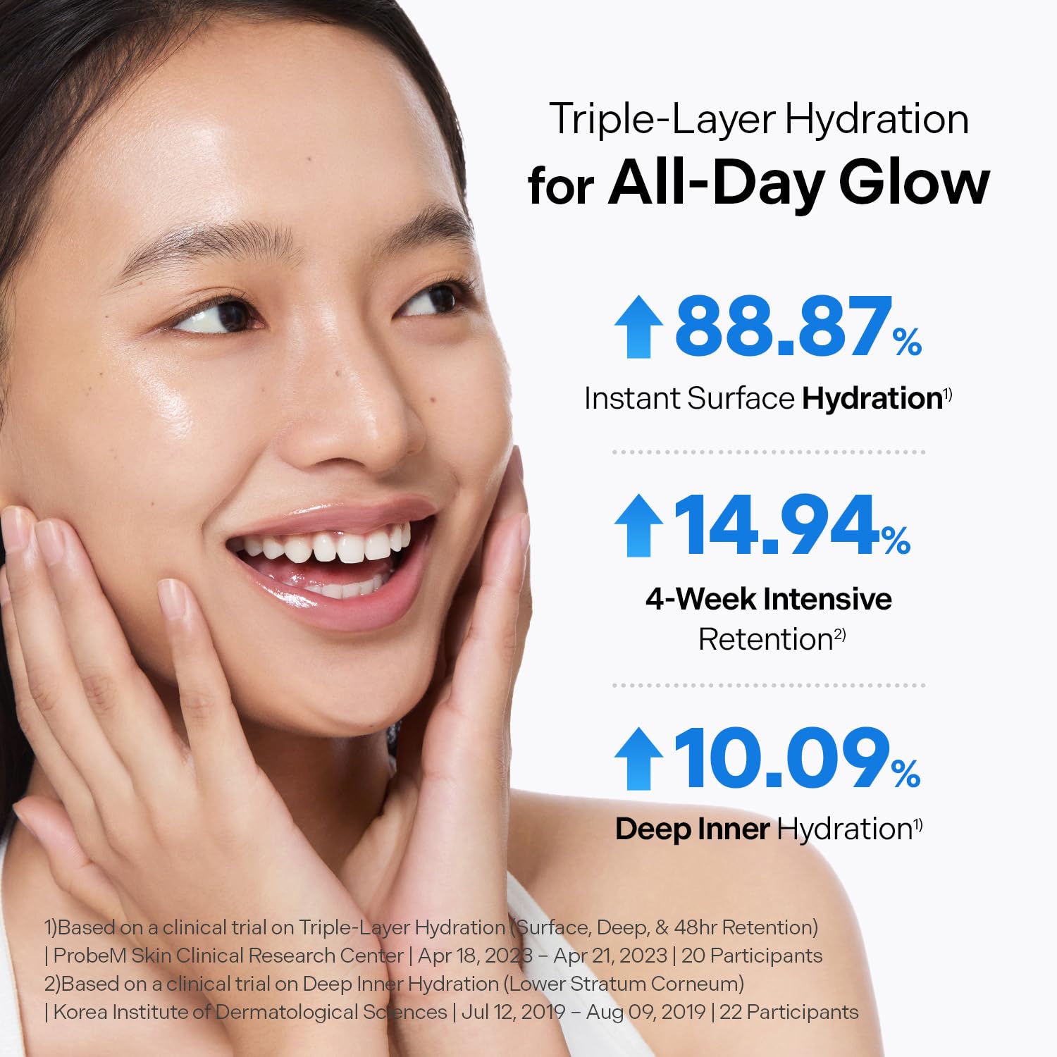 Korean glass skin plumping serum bottle displaying the authentic product packaging.