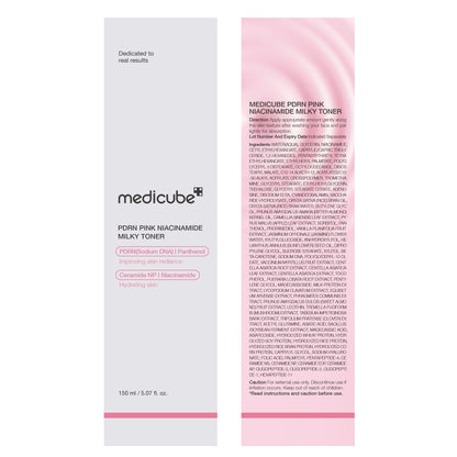 Applying Medicube pink niacinamide toner to face