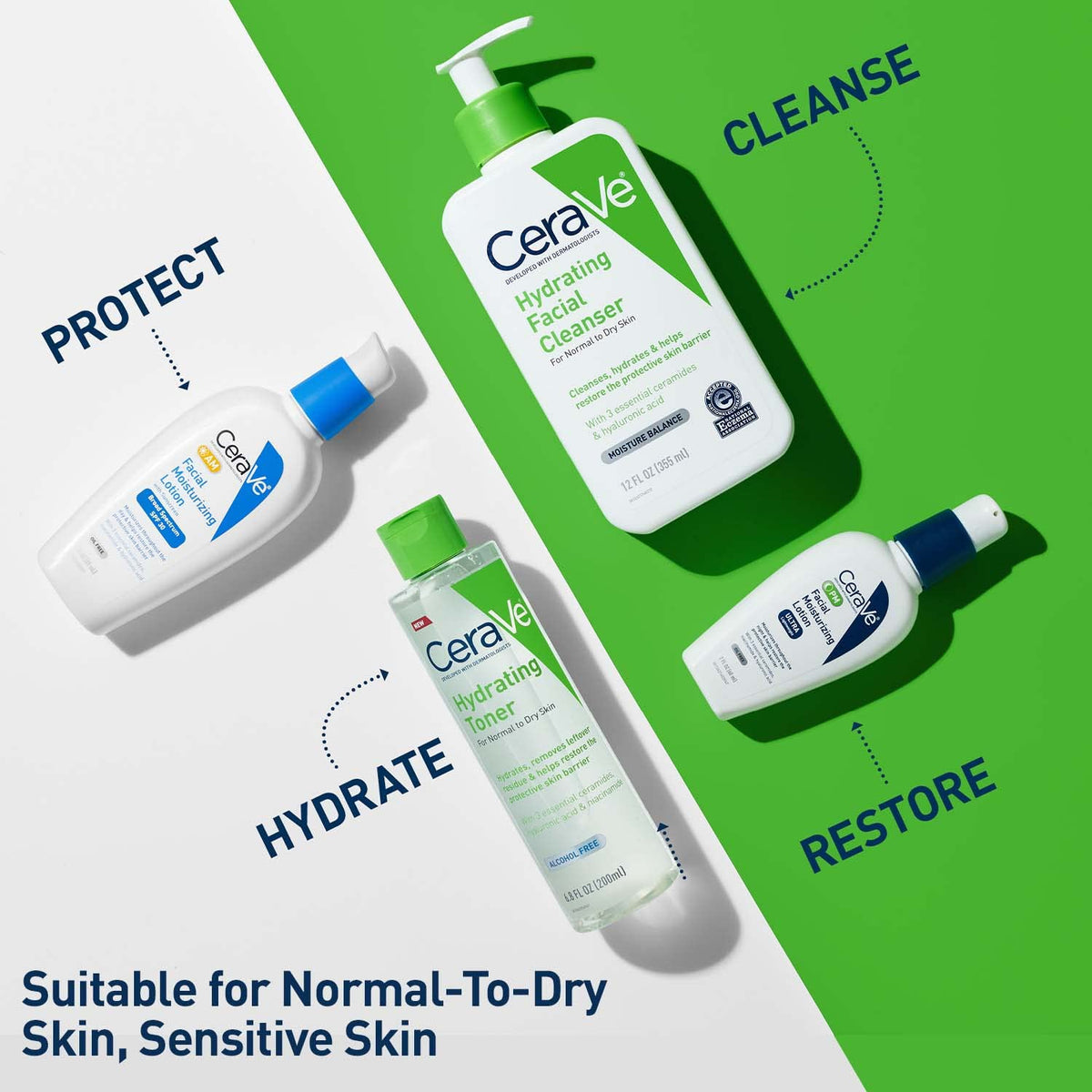 CeraVe Hydrating Toner lifestyle setting on bathroom counter