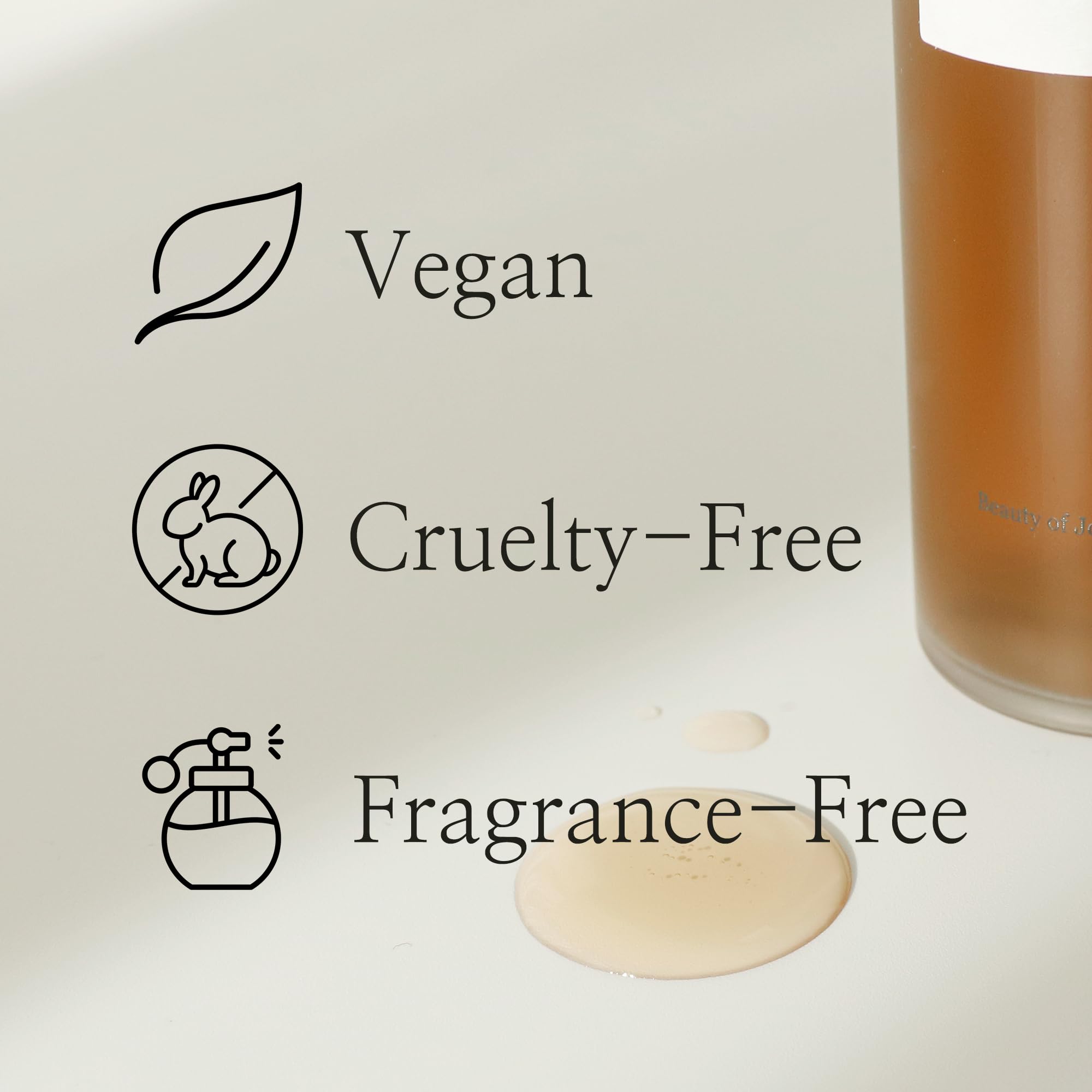 Antioxidant rich Korean skincare essence bottle display.