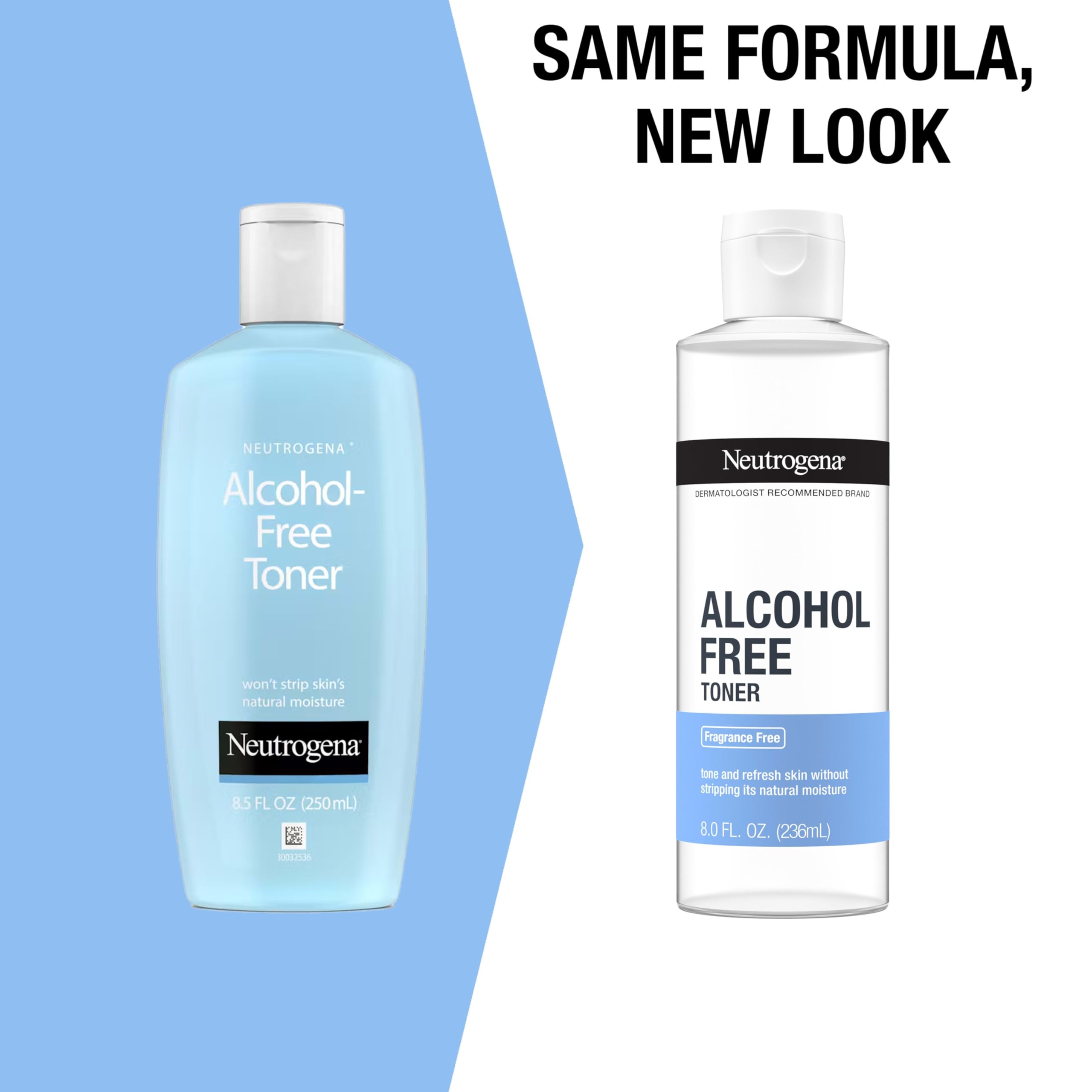 Neutrogena fragrance free toner bottle showing 8 fluid ounce label