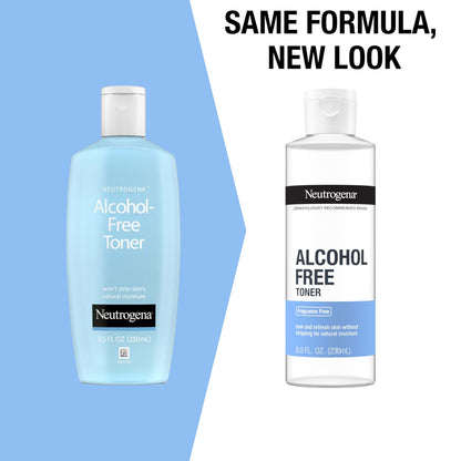 Neutrogena fragrance free toner bottle showing 8 fluid ounce label