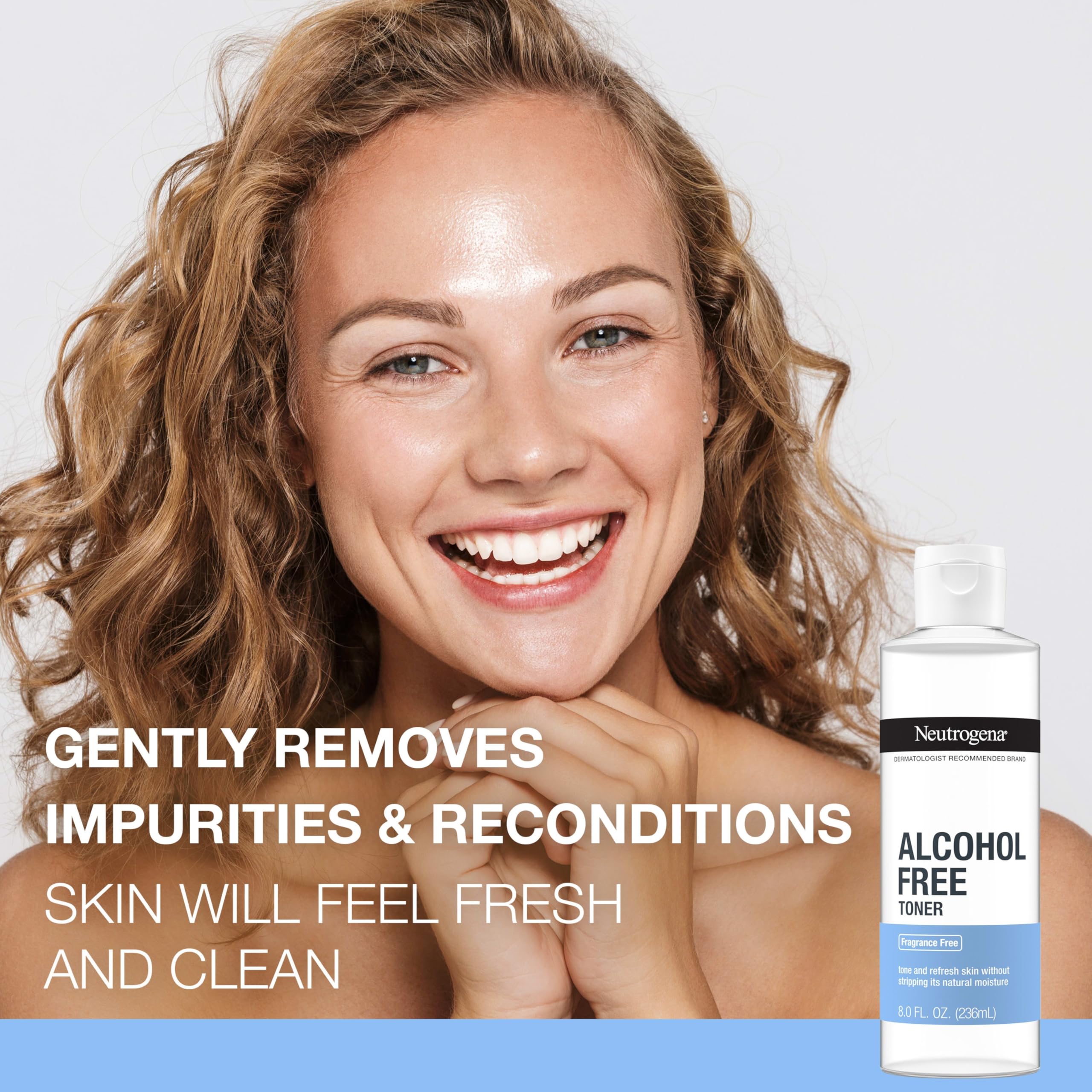 Close up of Neutrogena toner cap and bottle neck