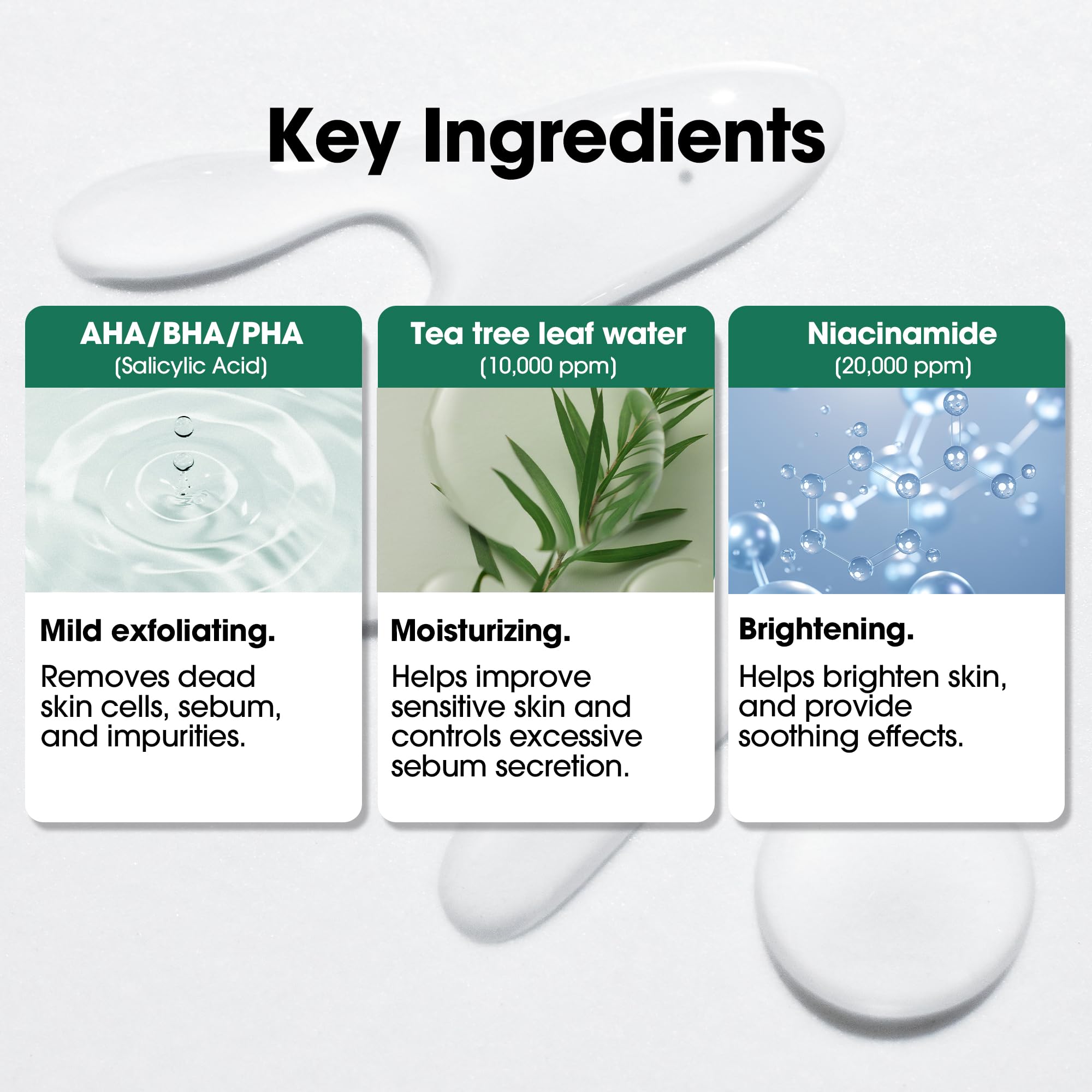 Close up of Some By Mi toner label and ingredients